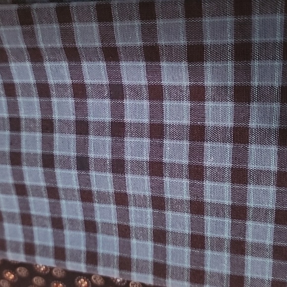 Fall Blues and Dark Red Fabric Material-E - Picture 4 of 6